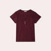 T-shirt manches courtes violet foncé femme
