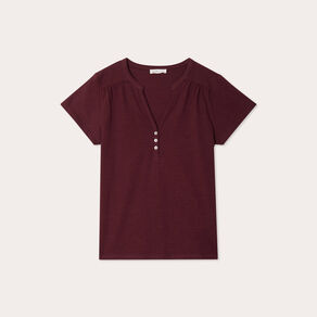 T-shirt manches courtes violet foncé femme