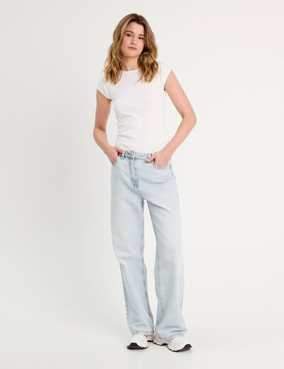 T-shirt manches courtes blanc femme