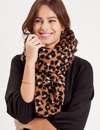 Foulard orange foncé femme