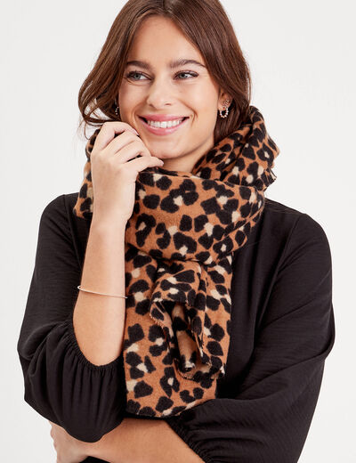 Foulard orange foncé femme