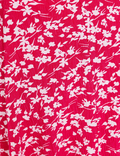 jupe courte évasée stretch rose fushia femme