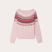Pull manches longues rose pastel femme
