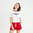 T-shirt manches courtes blanc femme