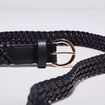Ceinture tressée noir femme