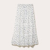 Jupe longue &eacute;vas&eacute;e Bridgerton blanc femme