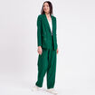 Veste esprit blazer droite vert fonc&eacute; femme
