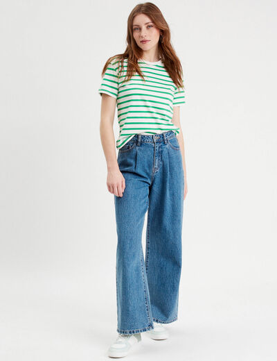 T-shirt manches courtes blanc femme