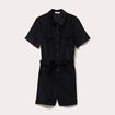 Combishort en velours noir femme