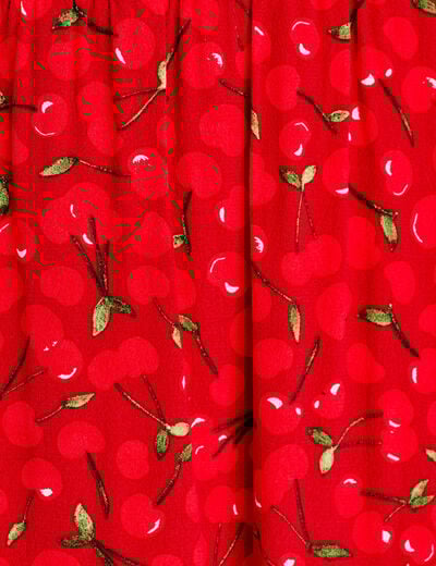 Jupe-short évasée rouge femme