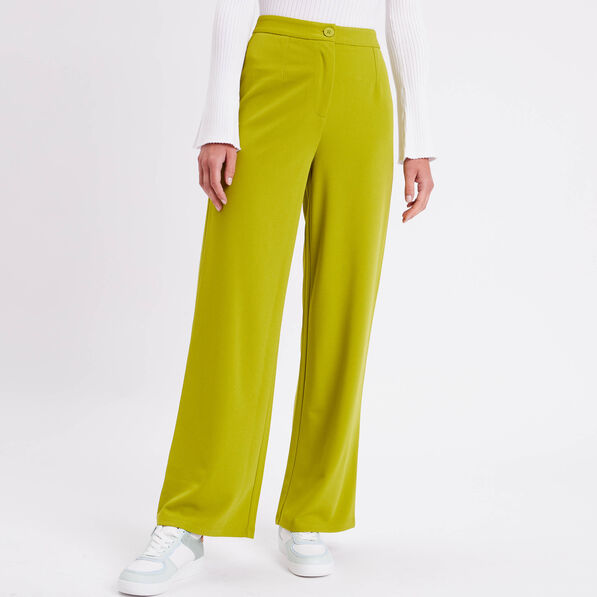 pantalon large vert olive femme Pantalon large vert olive femme