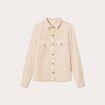 Chemise velours c&ocirc;tel&eacute; sable femme