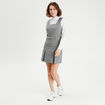 Robe évasée encolure carrée blanc femme
