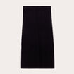 Jupe tricot midi droite noir femme