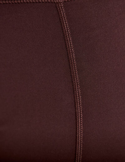 Legging taille haute activewear marron fonc&eacute; femme