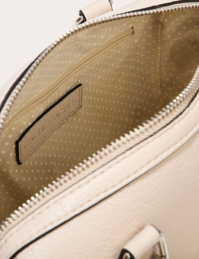 Sac bowling détail bijou ecru femme