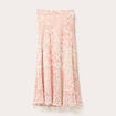 Jupe longue évasée rose pastel femme