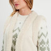 Veste sans manches ecru femme