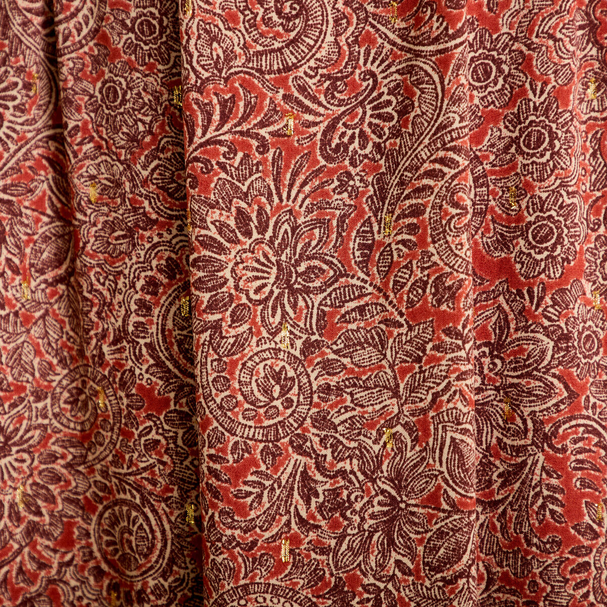 Robe longue &eacute;vas&eacute;e col v manches courtes rouge fonc&eacute; femme
