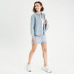 Chemise en jean avec clous denim bleach femme