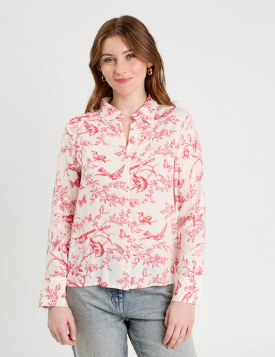 Chemise manches longues blanc femme