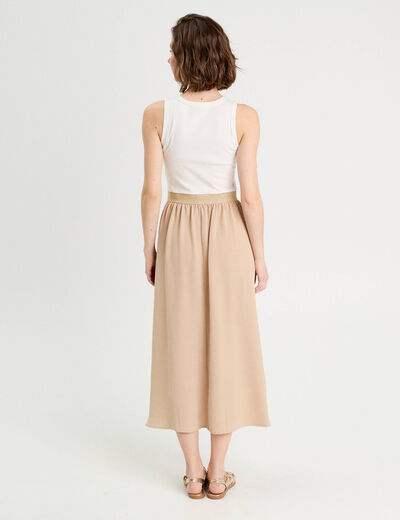 Robe longue effet 2-en1 sable femme