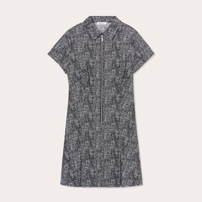 Robe droite zippée noir femme