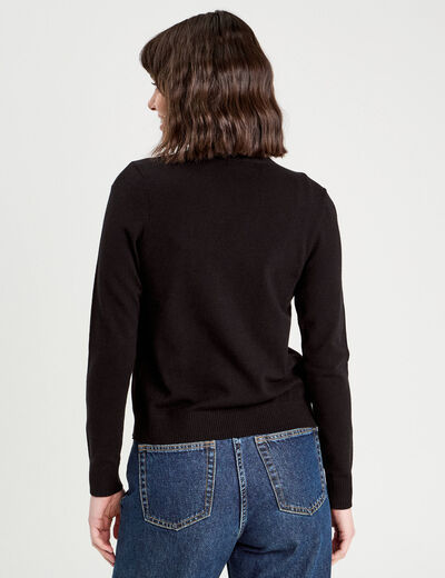 Gilet manches longues noir femme