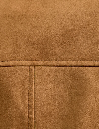 Veste blazer suédine marron femme