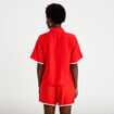 Chemise droite manches courtes rouge femme