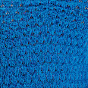 Débardeur tricot cropped bleu electrique femme