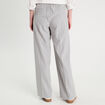 Pantalon large taille haute gris clair femme