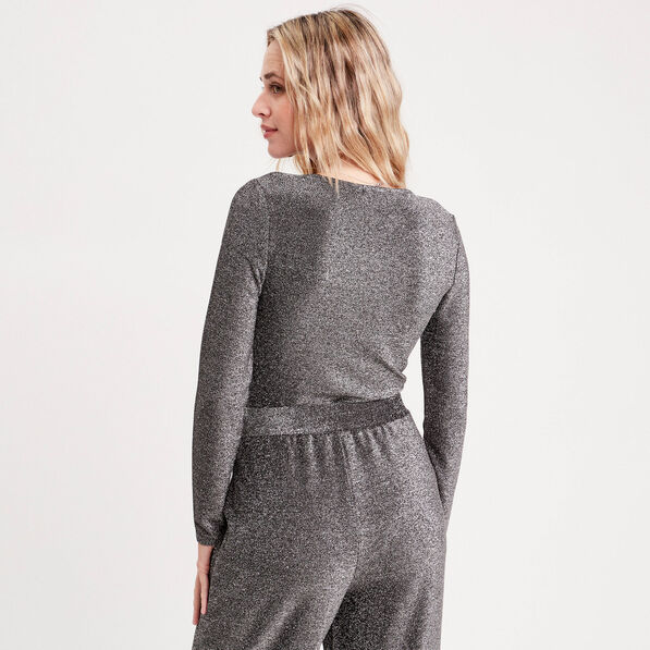 body manches longues gris argent femme Body manches longues gris argent femme