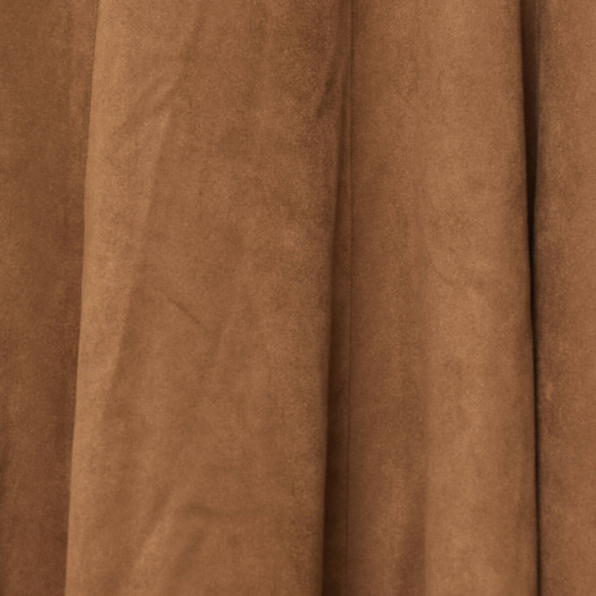 Jupe courte &eacute;vas&eacute;e aspect daim marron fonc&eacute; femme