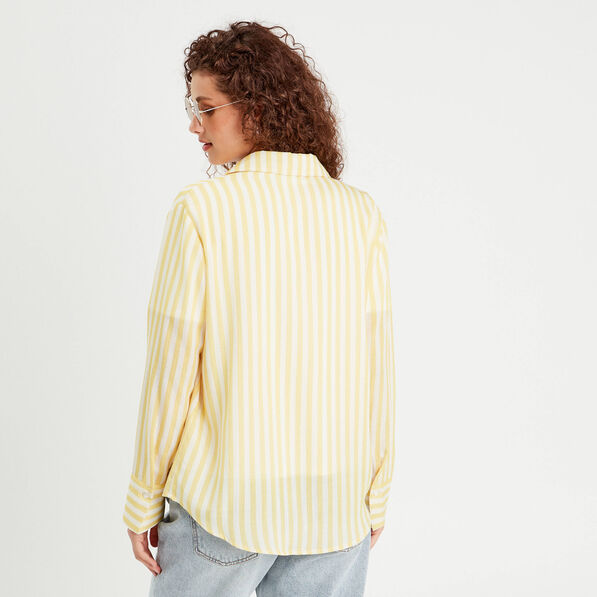 chemise manches longues jaune femme Chemise manches longues jaune femme