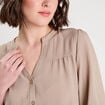 Blouse manches 3/4 beige femme