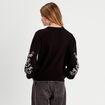 Pull avec broderie noir femme