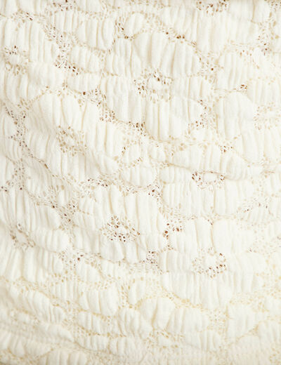 D&eacute;bardeur cintr&eacute; en dentelle ecru femme