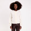 Gilet boutonn&eacute; ecru femme