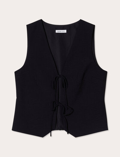 Gilet sans manches noir femme
