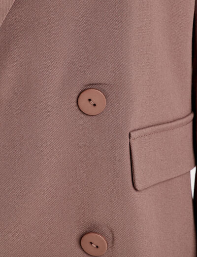 Veste esprit blazer droite taupe femme