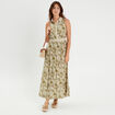 Robe longue sans manches blanc femme