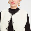 Gilet sans manches ecru femme