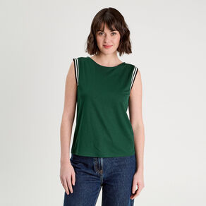debardeur sans manches vert fonce femme Débardeur sans manches vert foncé femme