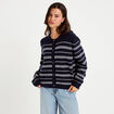 Gilet manches longues bleu marine femme