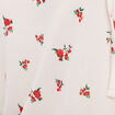 Blouse manches volants ecru femme