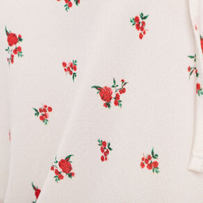 Blouse manches volants ecru femme