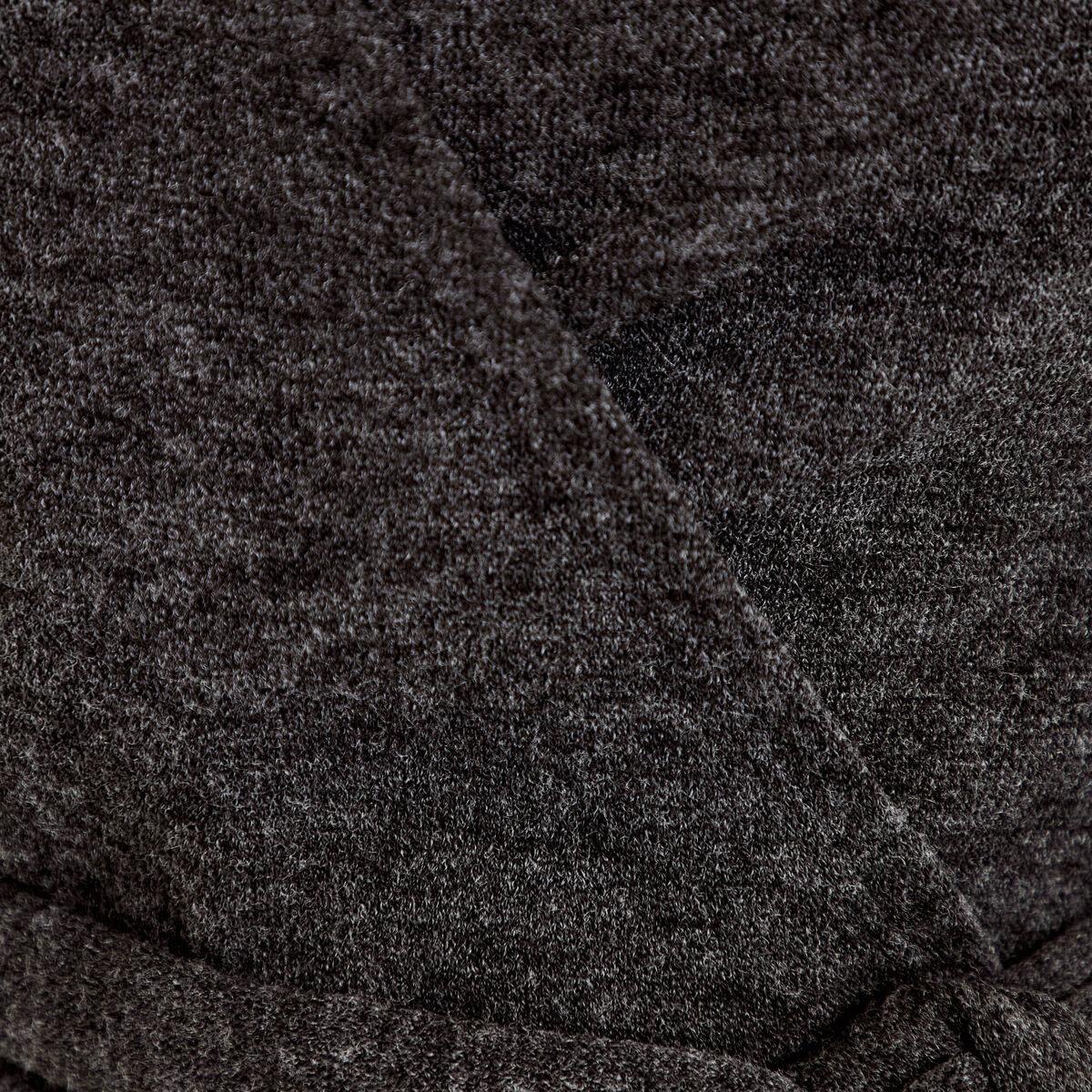 Cache-coeur droit manches longues gris fonc&eacute; femme