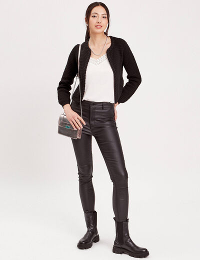Veste manches longues noir femme