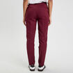 Pantalon cigarette ceinturé violet foncé femme